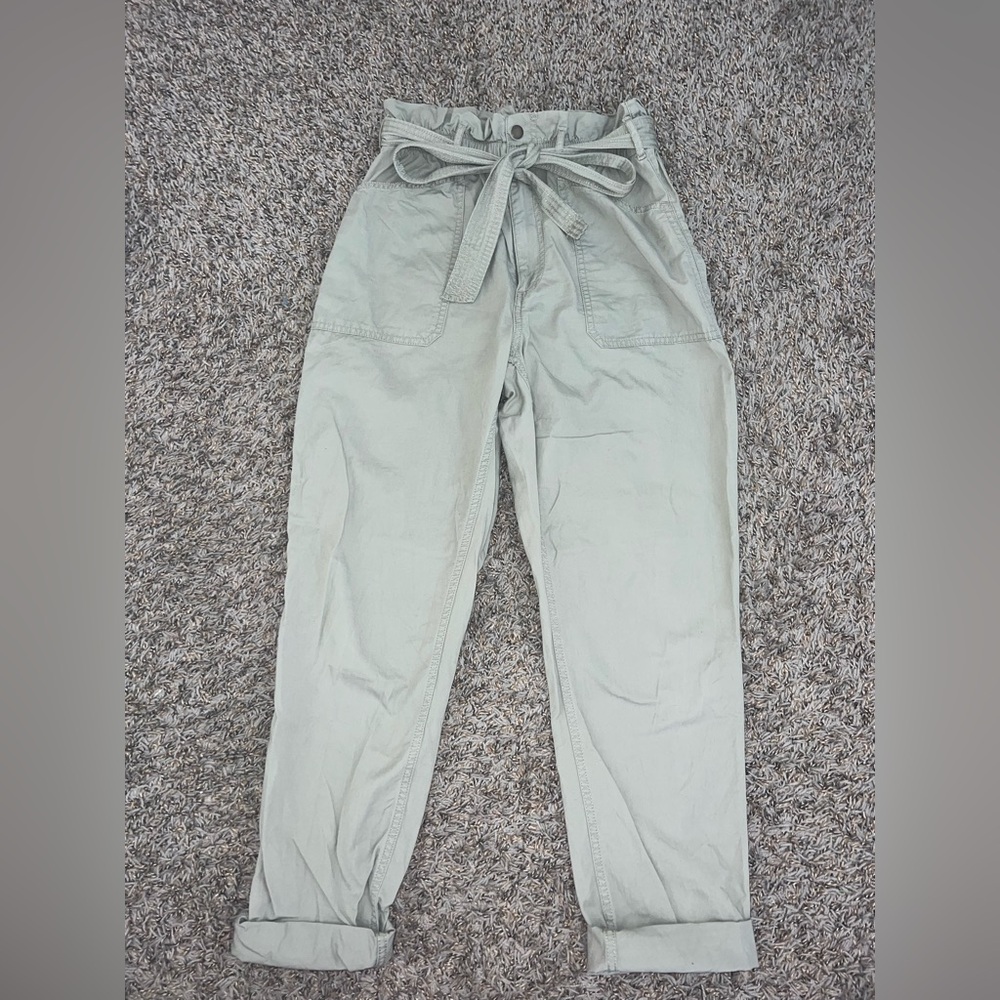 Abercrombie and Fitch Green High-Waisted Pants